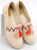 Espadryle boho z frędzlem BIRNA BEIGE