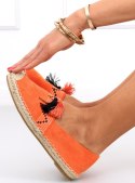 Espadryle boho z frędzlem BIRNA ORANGE