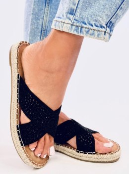 Klapki damskie espadryle BAKOU BLACK