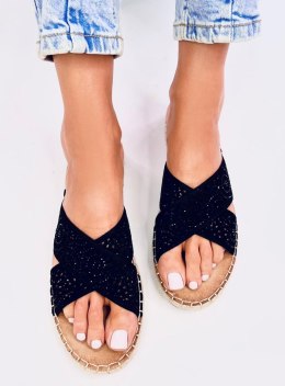 Klapki damskie espadryle BAKOU BLACK