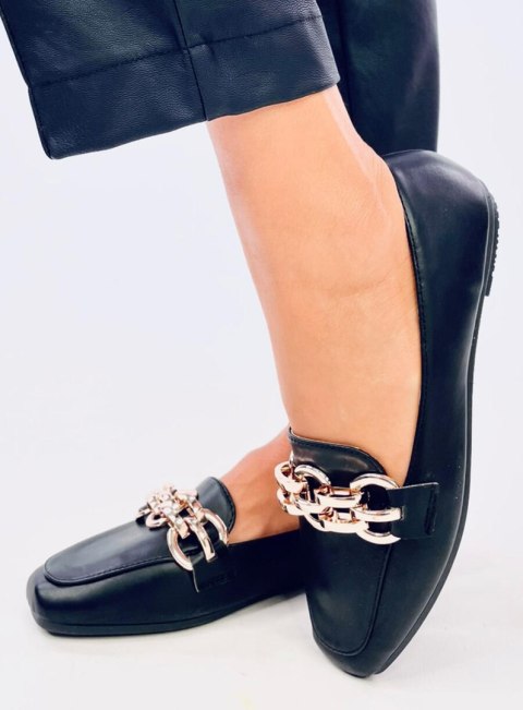 Mokasyny damskie BIANCA BLACK Mokasyny damskie BIANCA BLACK