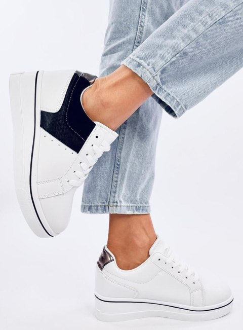 Sneakersy na koturnie TOBEY BLACK Sneakersy na koturnie TOBEY BLACK
